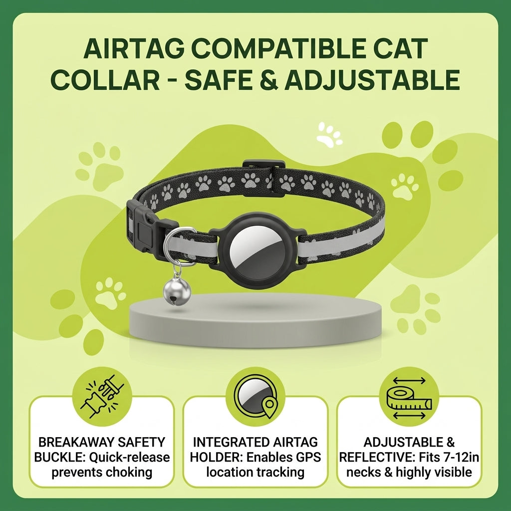 TrackSafe Collar: GPS-Ready with Reflective Safety