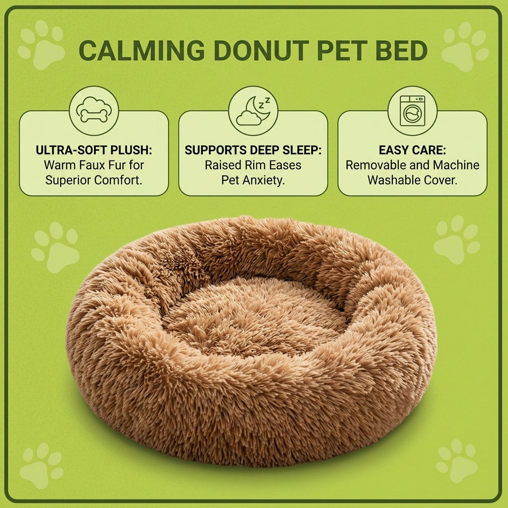 FurryDream Donut Bed: Plush Comfort for Pets