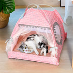 Floral Retreat Tent: All-Season Pet Nest