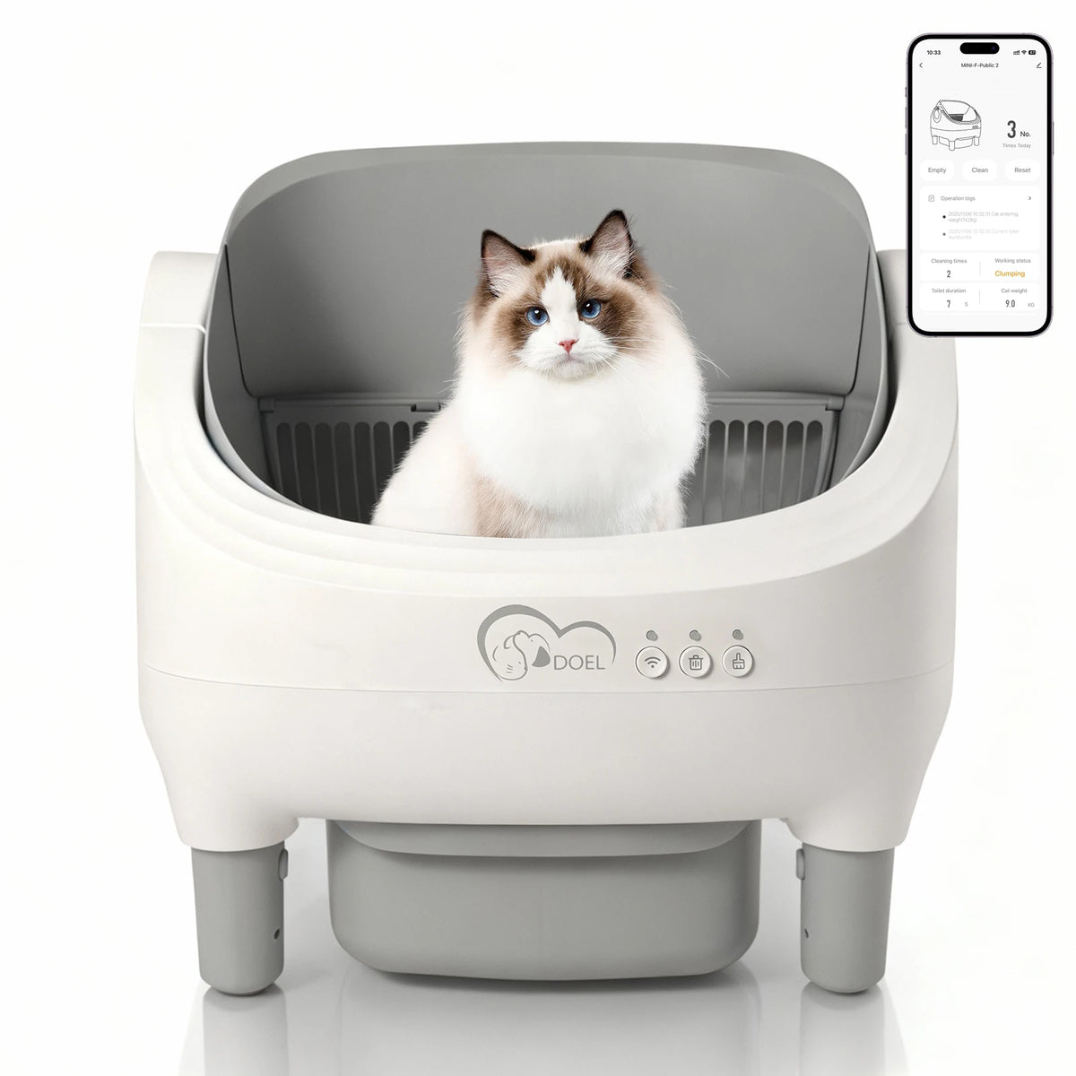 PurrTech Litter Hub: App-Controlled Cat Toilet