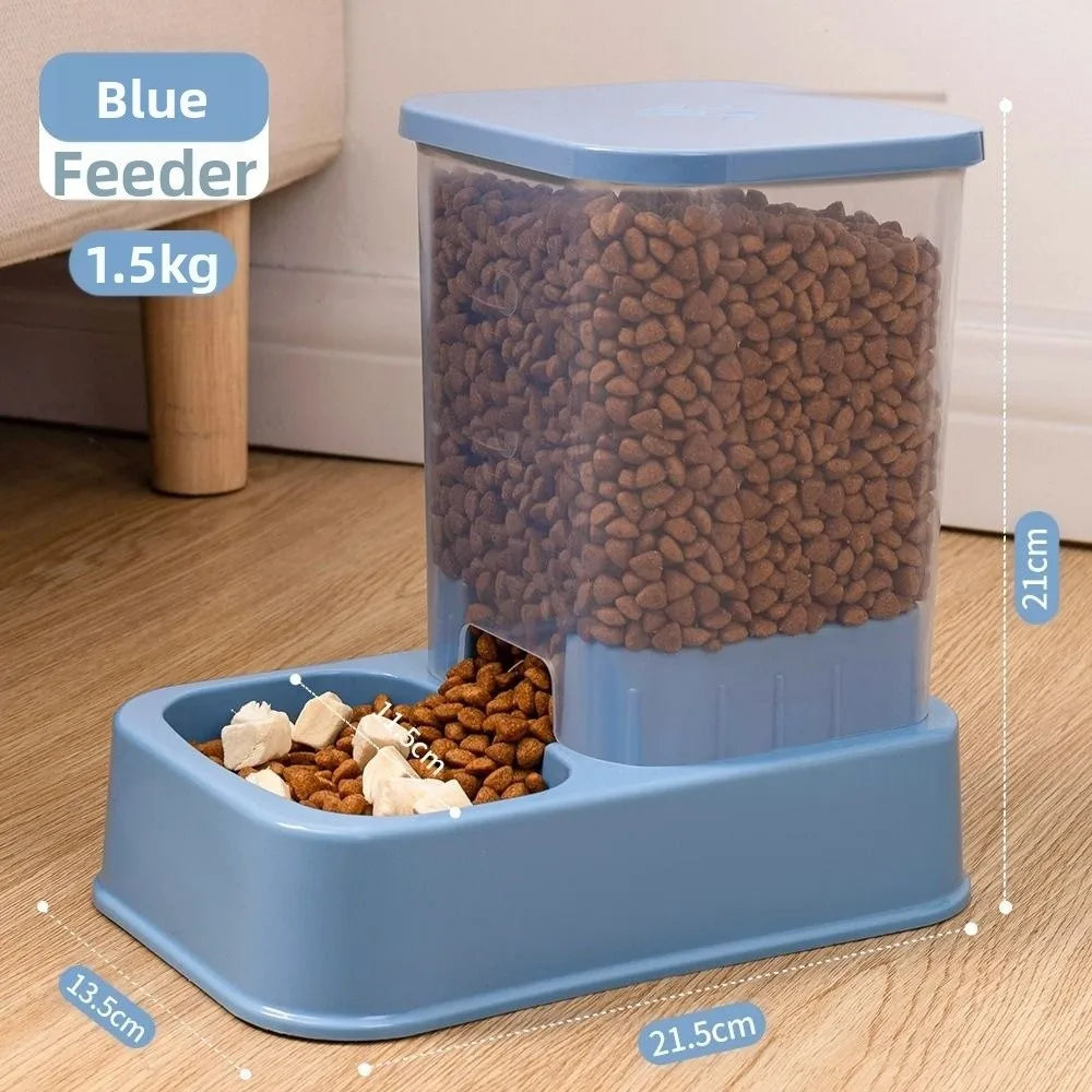 PetPlenty Set: 1.2L/1.5L Automatic Feeder & Water Dispenser