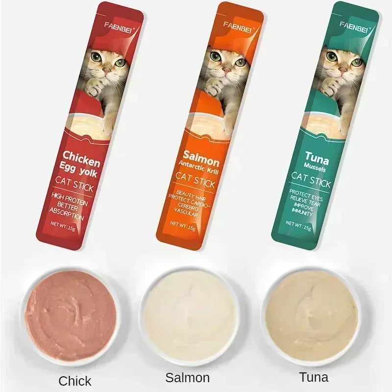 TunaChicken Delight Pack: 10 Protein Strips for Cats