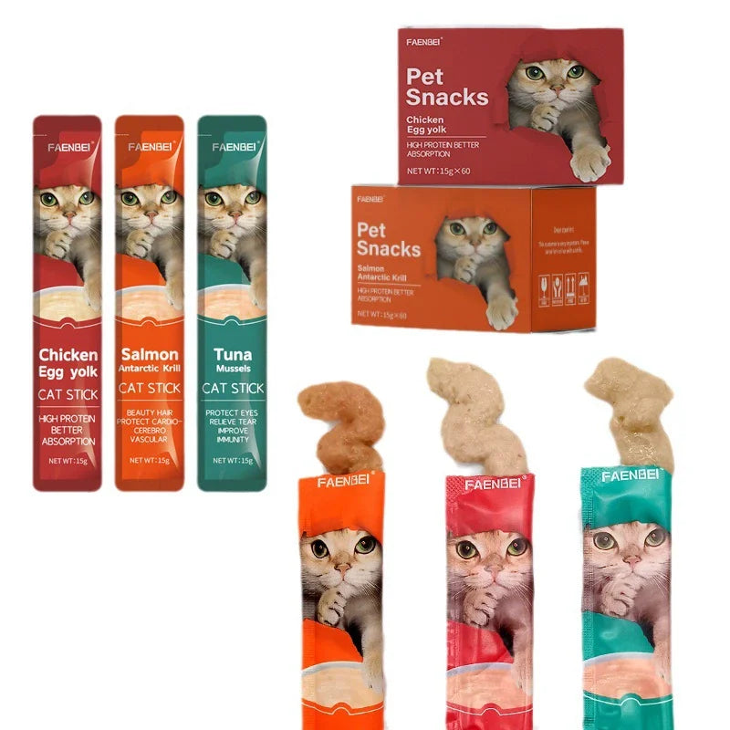 TunaChicken Delight Pack: 10 Protein Strips for Cats