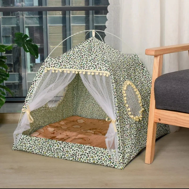 Floral Retreat Tent: All-Season Pet Nest