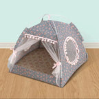 Floral Retreat Tent: All-Season Pet Nest