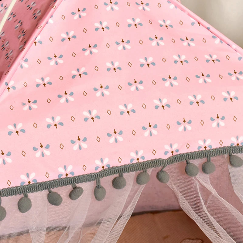 Floral Retreat Tent: All-Season Pet Nest