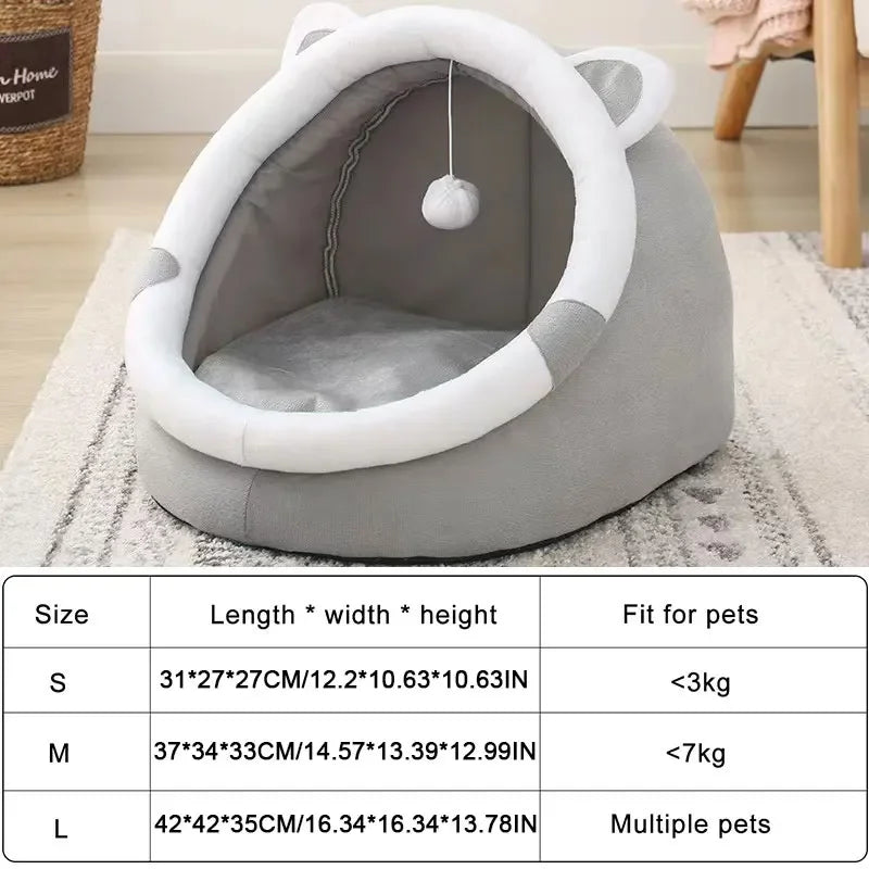 Cozy Tent Cave Bed for Cats & Small Dogs