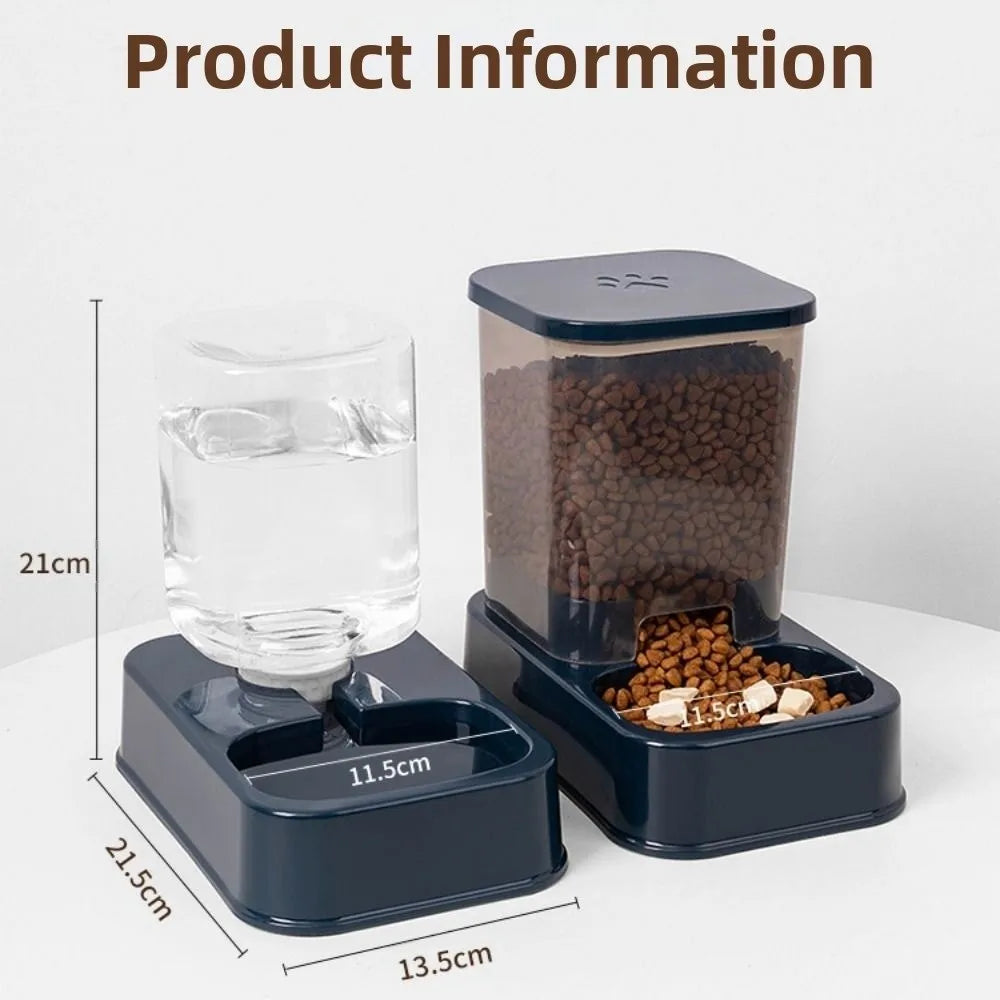 PetPlenty Set: 1.2L/1.5L Automatic Feeder & Water Dispenser