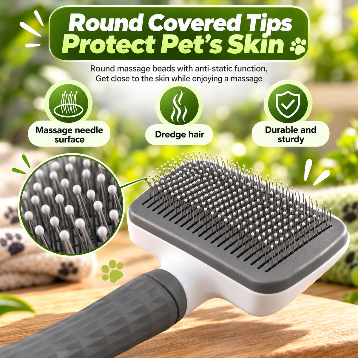 EcoClean Pet Brush: A Touch of Nature for Your Pet