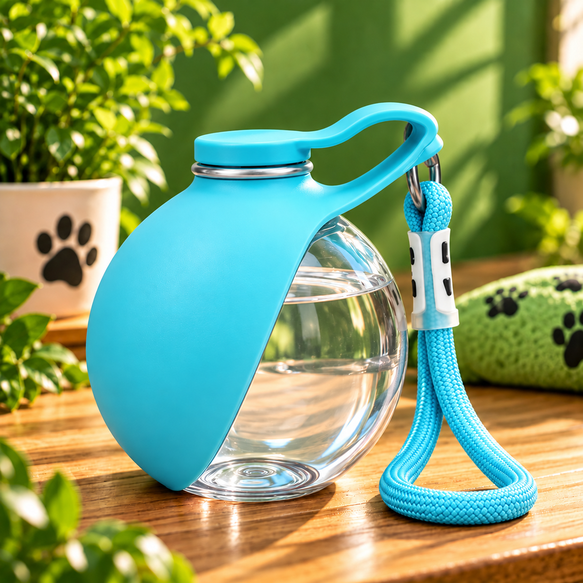 EcoPet: Portable Water Bottle with Foldable Bowl – Perfect for Walks