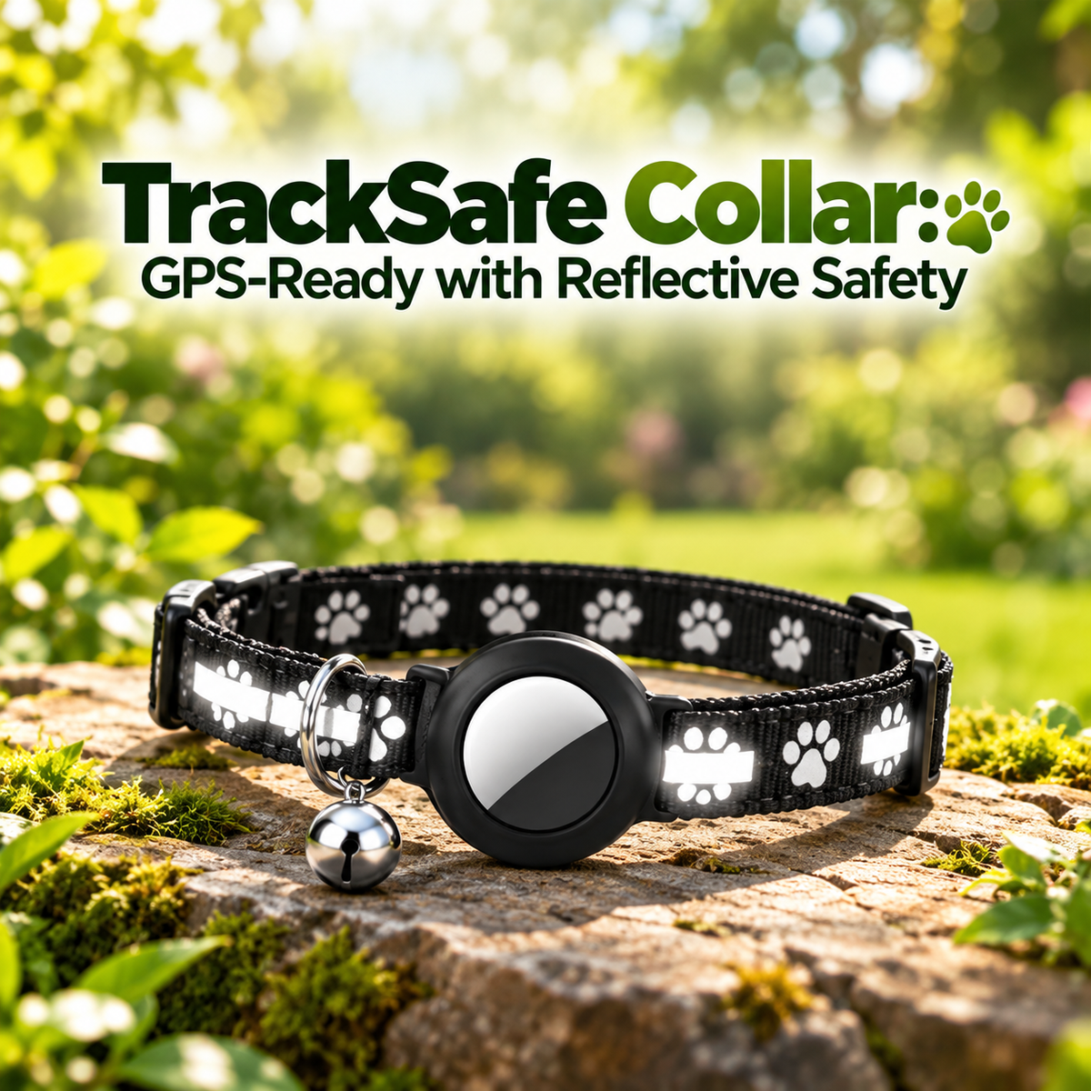 TrackSafe Collar: GPS-Ready with Reflective Safety