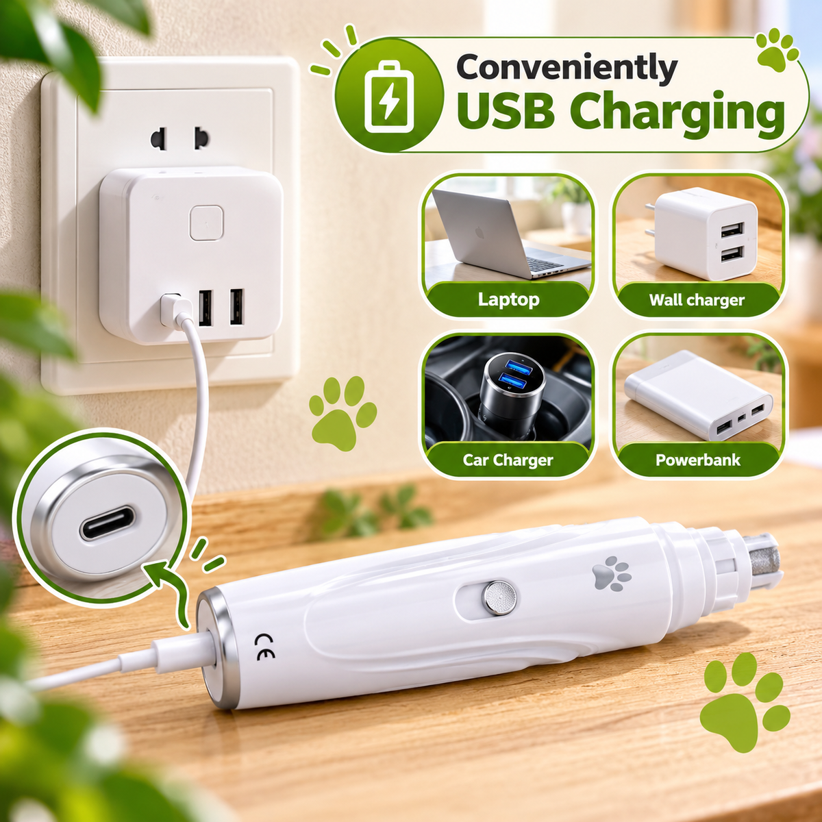 PawTrim™ – Quiet Electric Pet Nail Grinder | Gentle & Easy Nail Care