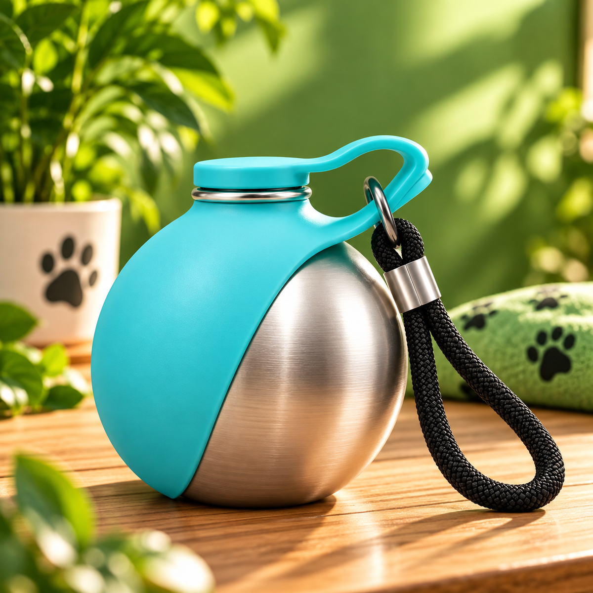 EcoPet: Portable Water Bottle with Foldable Bowl – Perfect for Walks
