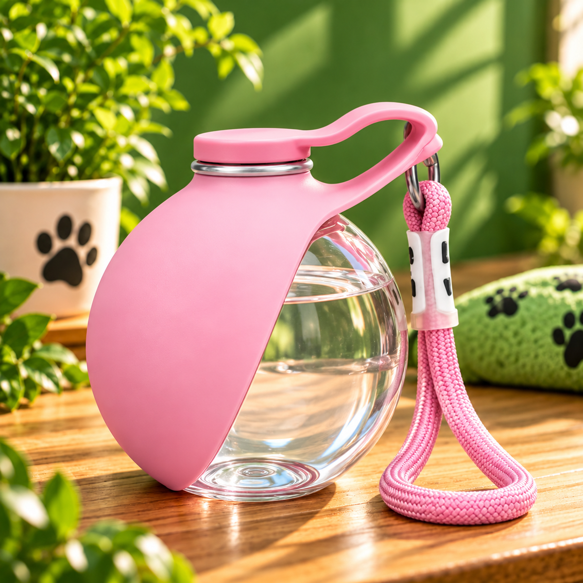 EcoPet: Portable Water Bottle with Foldable Bowl – Perfect for Walks