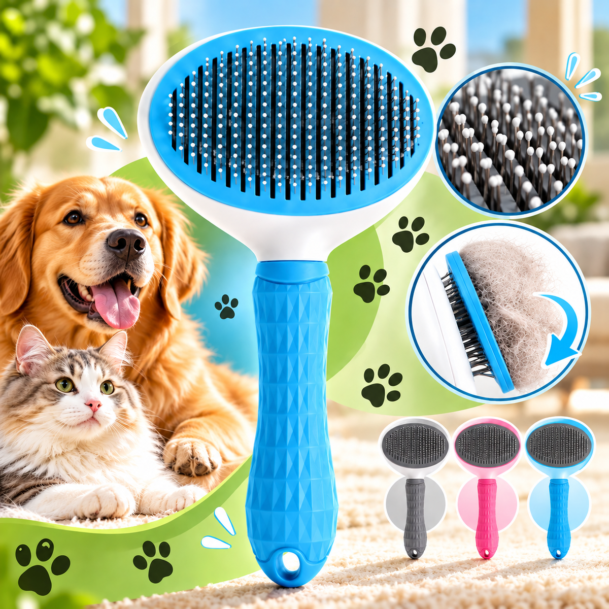 EcoClean Pet Brush: A Touch of Nature for Your Pet