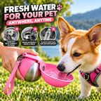 EcoPet: Botella de Agua Portátil con Cuenco Plegable – Perfecta para Paseos