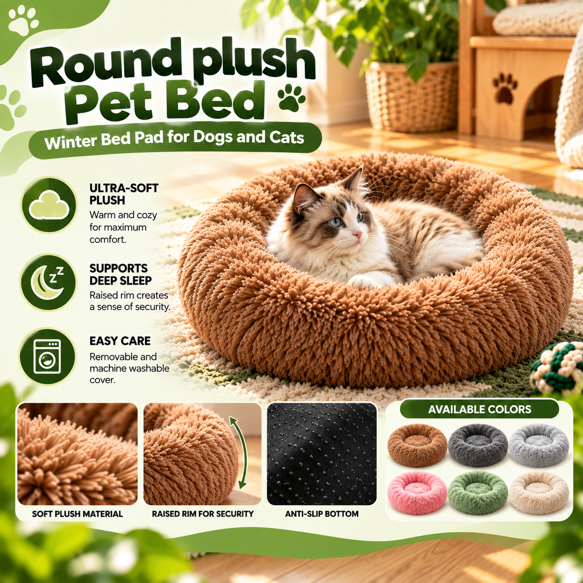 FurryDream Donut Bed: Plush Comfort for Pets
