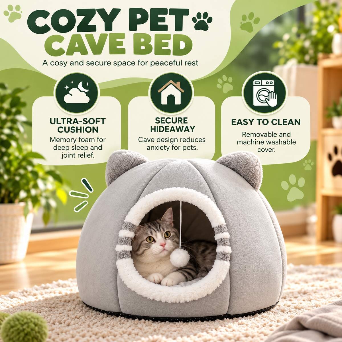 CozyCave Hideaway: Ultimate Comfort for Cats