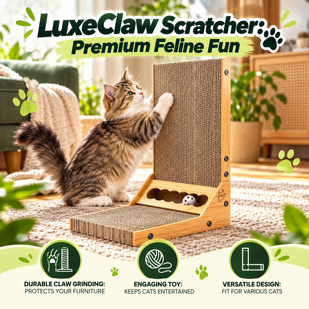 LuxeClaw Scratcher: Premium Feline Fun
