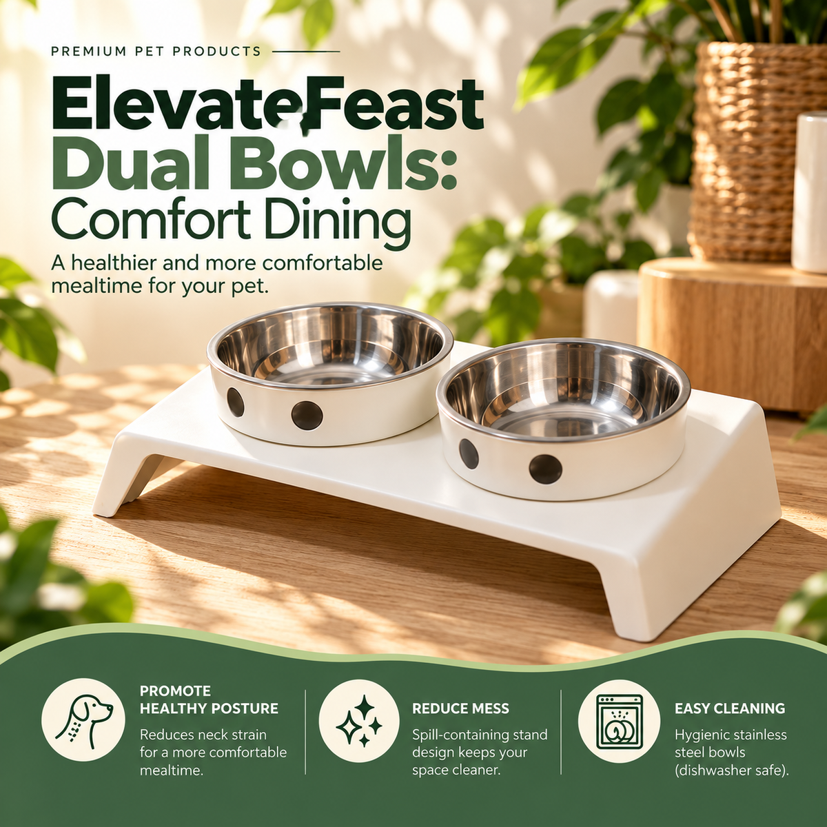 ElevateFeast Dual Bowls: Comfort Dining