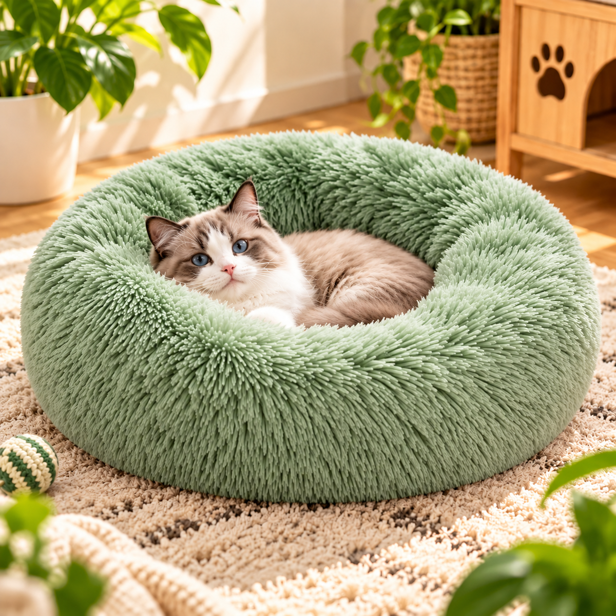 FurryDream Donut Bed: Plush Comfort for Pets