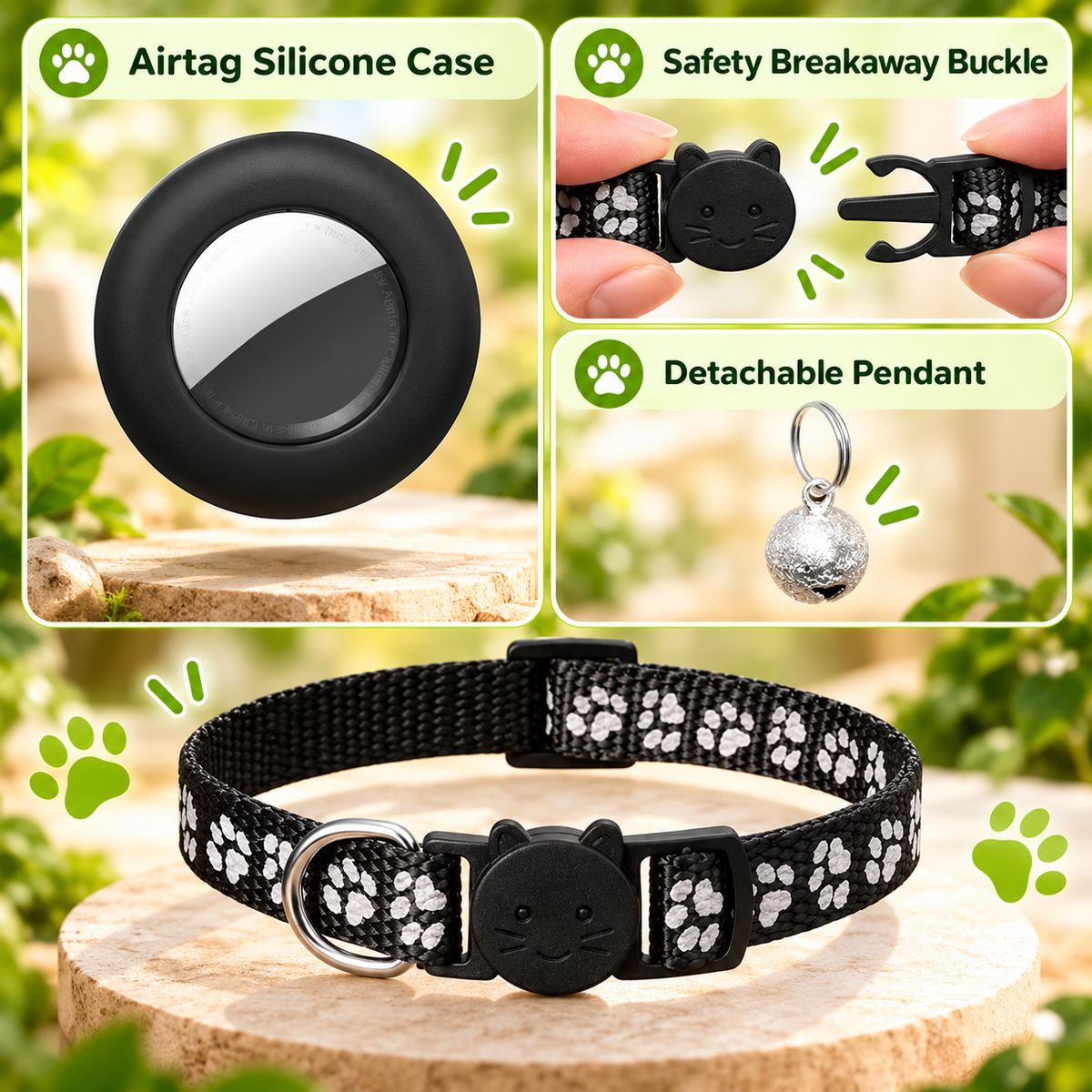 Collar TrackSafe: Preparado para GPS con seguridad reflectante