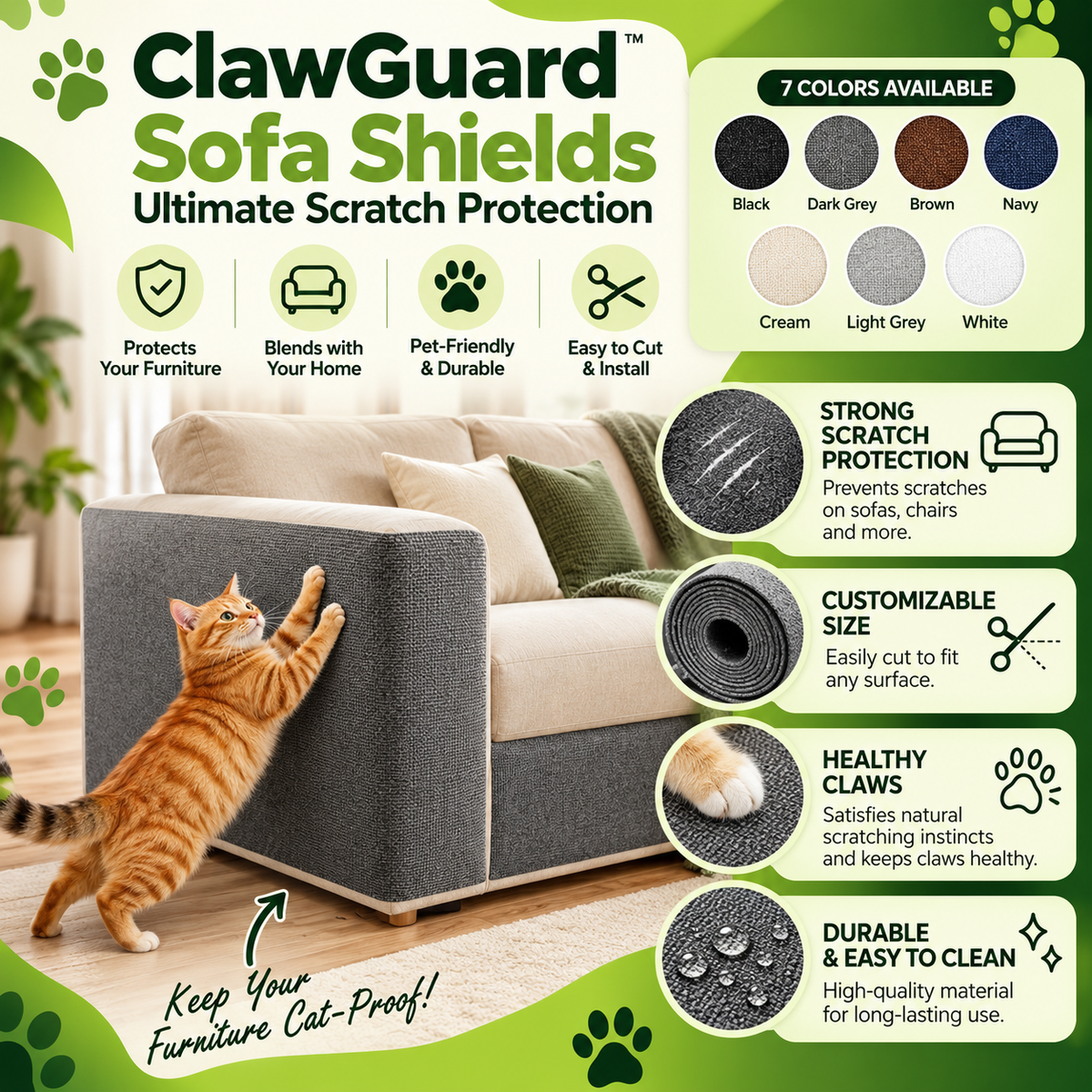 ClawGuard Sofa Shields: Ultimate Scratch Protection